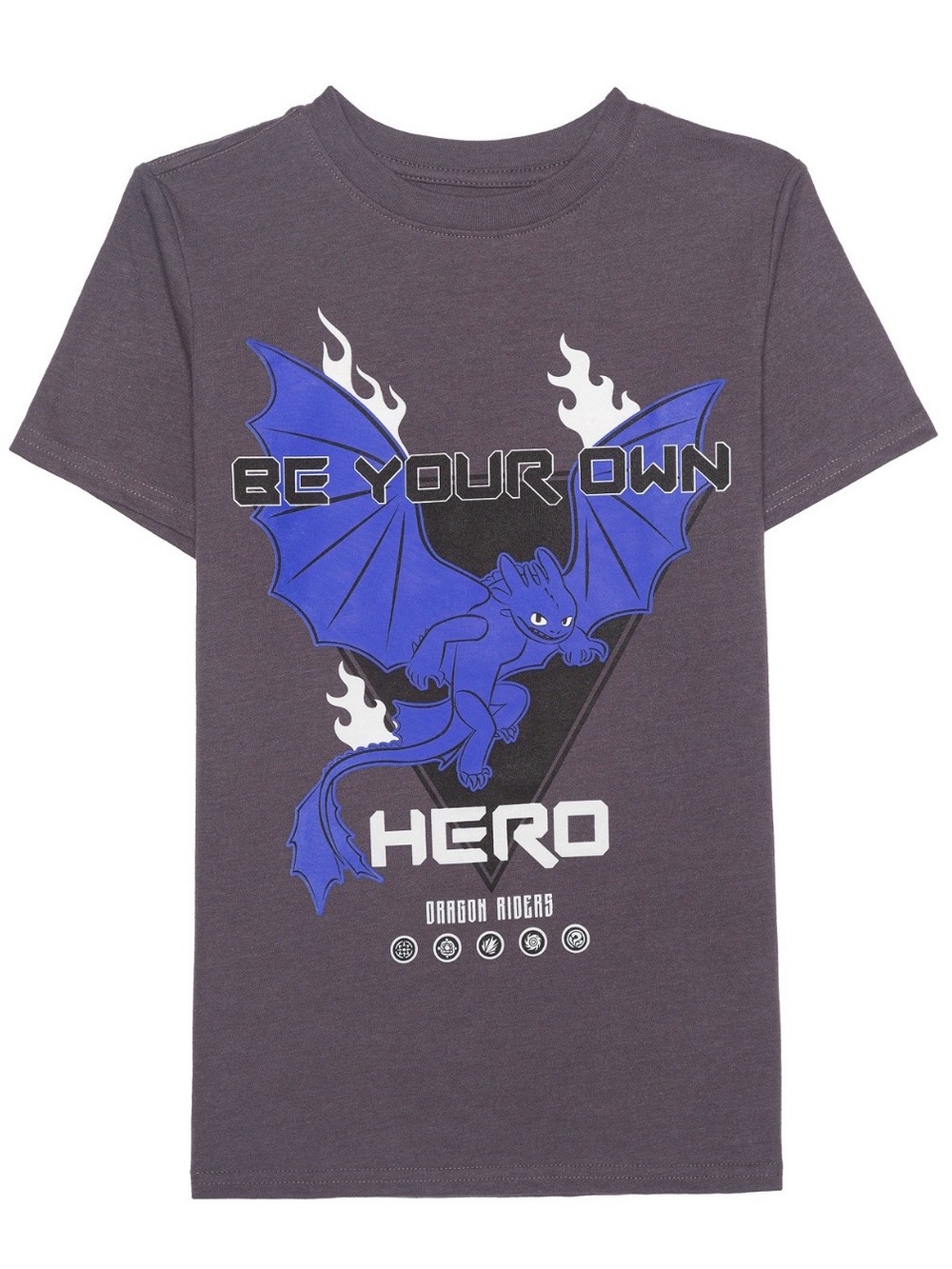 Kids Gray How To Train Your Dragon 'Be Your Own Hero' Graphic Tee - XS (5/6)